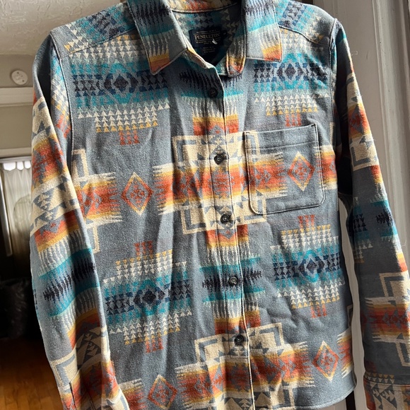 Pendleton jacquard lodge shirt virgin wool Size M - Picture 9 of 9